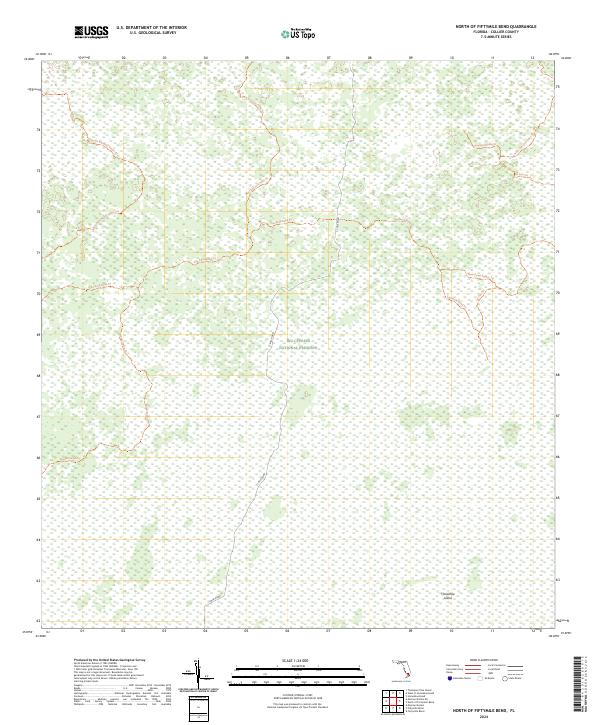 North of Fiftymile Bend topographic map thumbnail