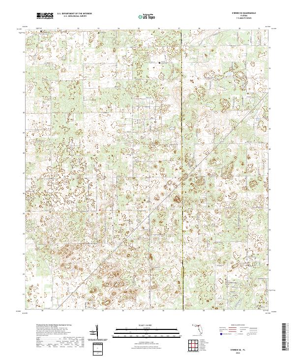 O'Brien SE topographic map thumbnail
