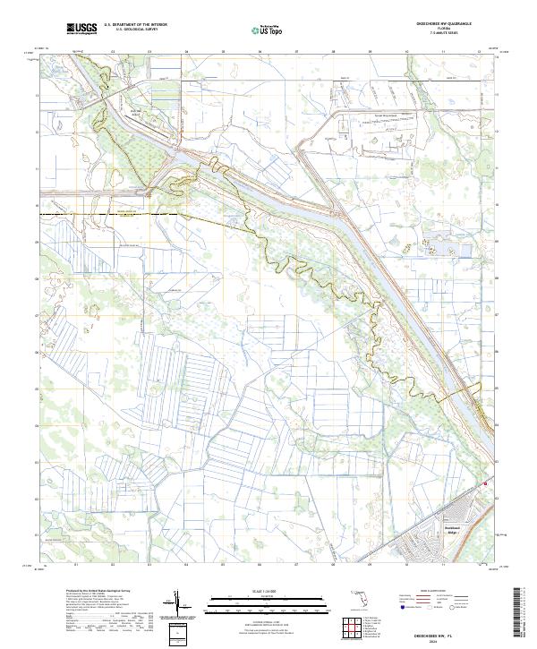 Okeechobee NW topographic map thumbnail
