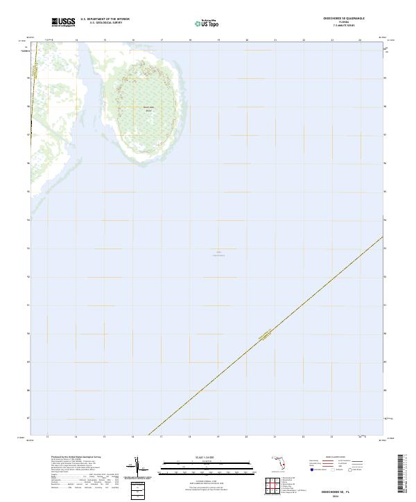 Okeechobee SE topographic map thumbnail