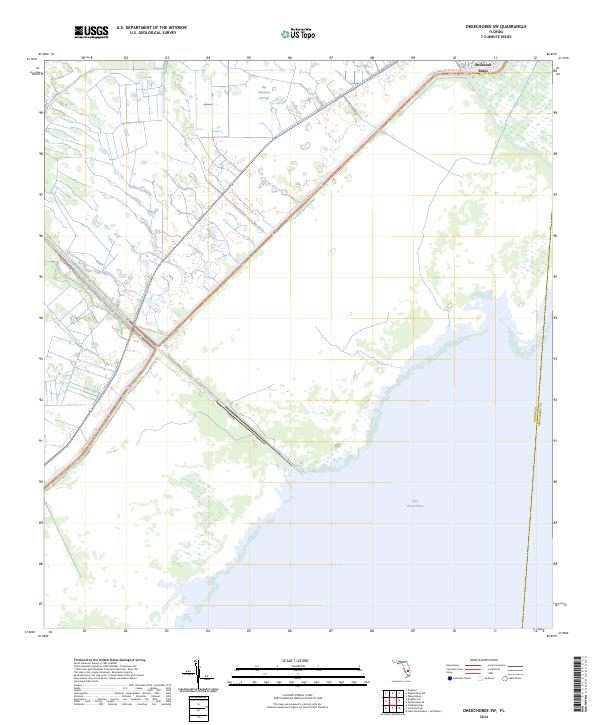 Okeechobee SW topographic map thumbnail