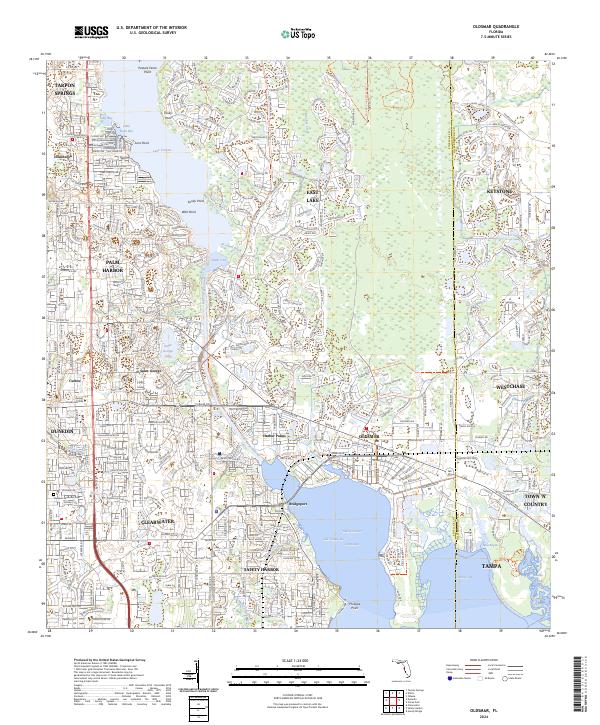 Oldsmar topographic map thumbnail