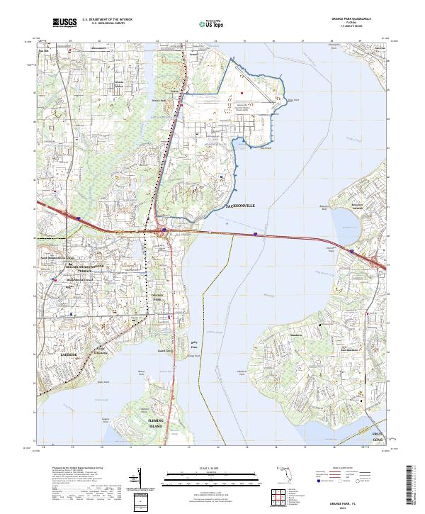 Orange Park topographic map thumbnail