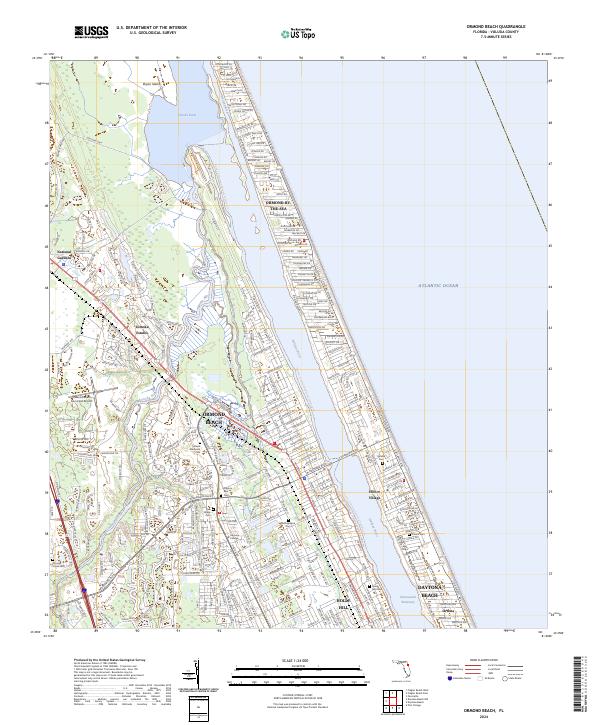 Ormond Beach topographic map thumbnail