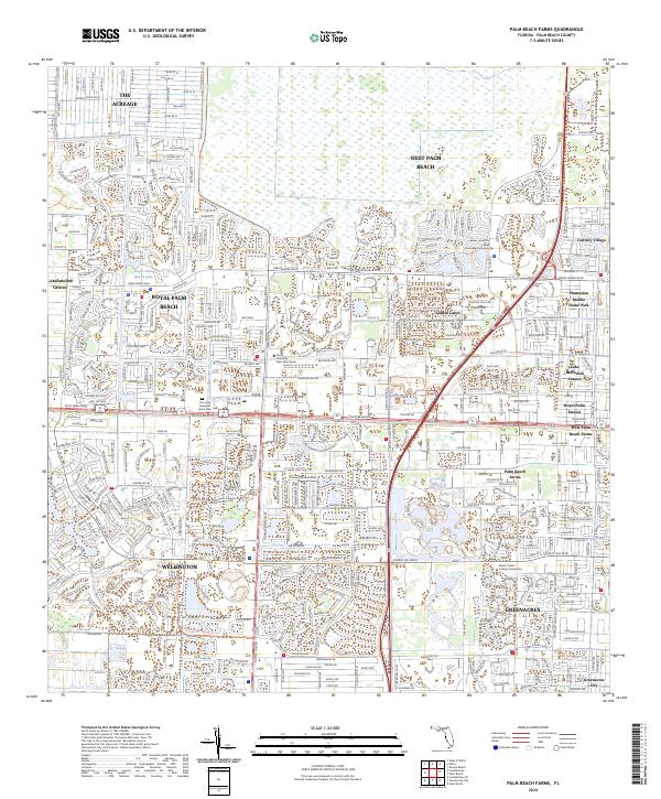 Palm Beach Farms topographic map thumbnail