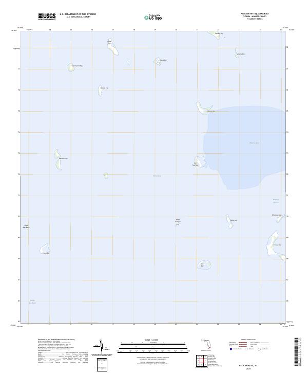 Pelican Keys topographic map thumbnail