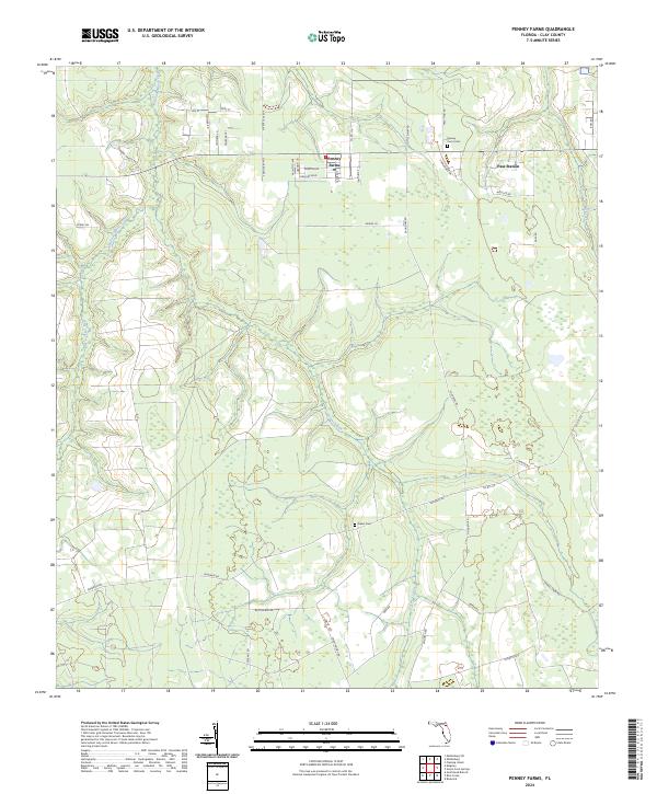 Penney Farms topographic map thumbnail