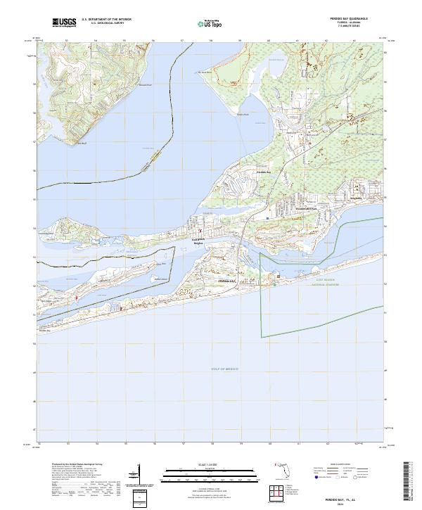 Perdido Bay 2024 topographic map thumbnail