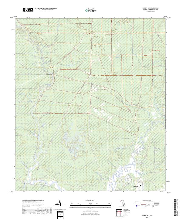 Pickett Bay topographic map thumbnail