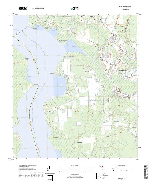 Picolata topographic map thumbnail