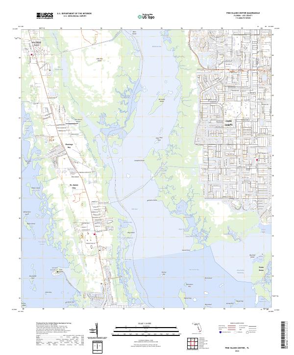 Pine Island Center topographic map thumbnail