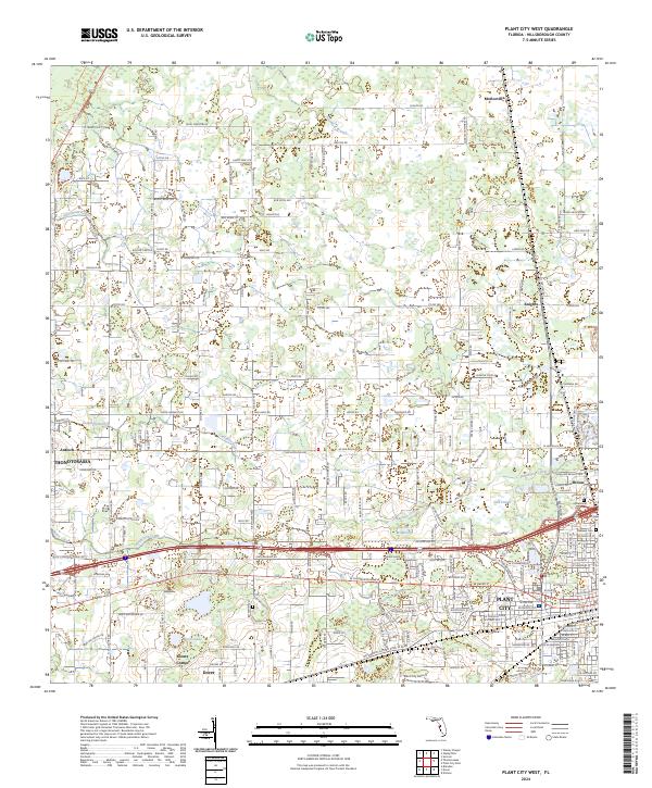 Plant City West topographic map thumbnail