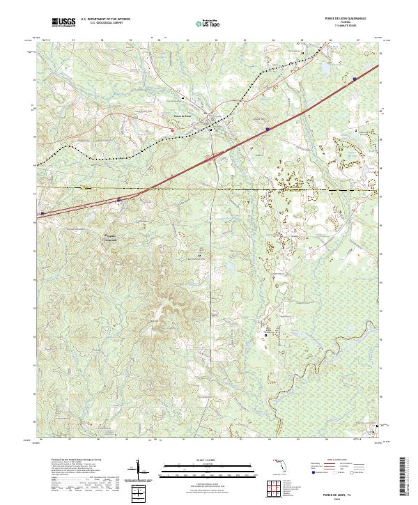 Ponce de Leon topographic map thumbnail