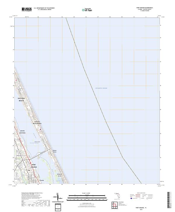 Port Orange topographic map thumbnail