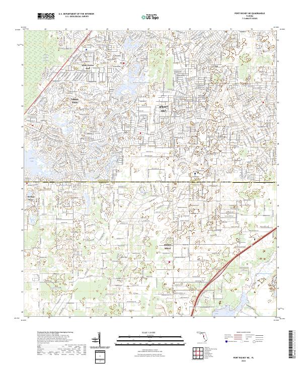 Port Richey NE topographic map thumbnail