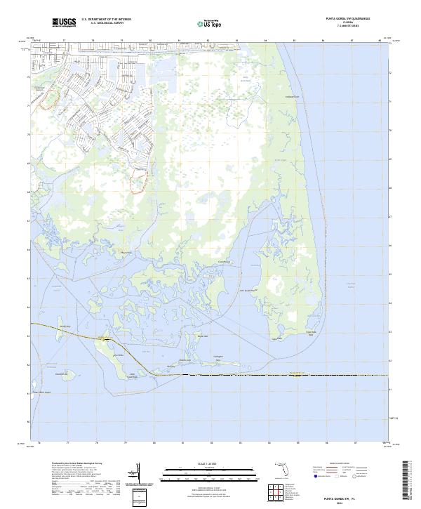 Punta Gorda SW topographic map thumbnail