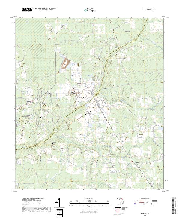 Raiford topographic map thumbnail