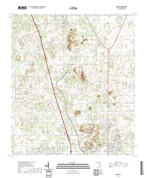 Reddick topographic map thumbnail