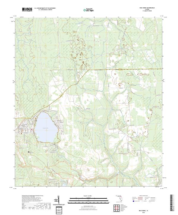 Rice Creek topographic map thumbnail