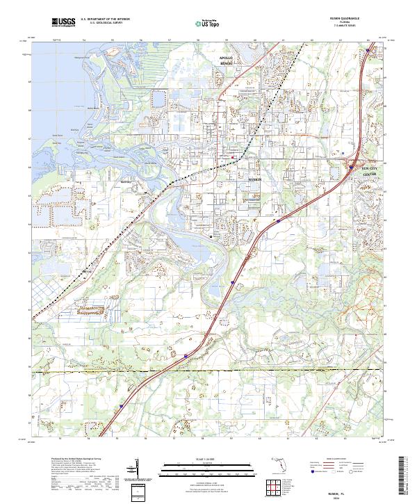 Ruskin topographic map thumbnail