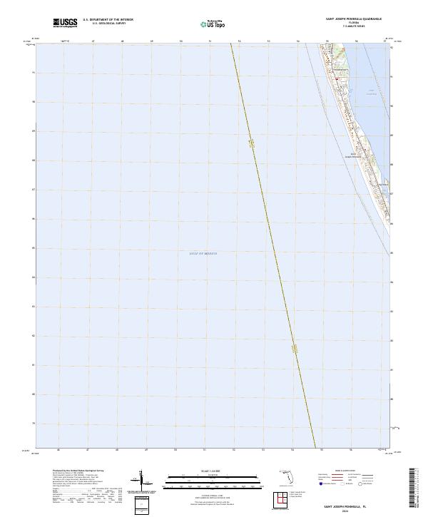 Saint Joseph Peninsula 2024 topographic map thumbnail
