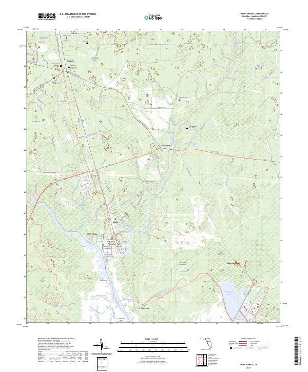 Saint Marks topographic map thumbnail