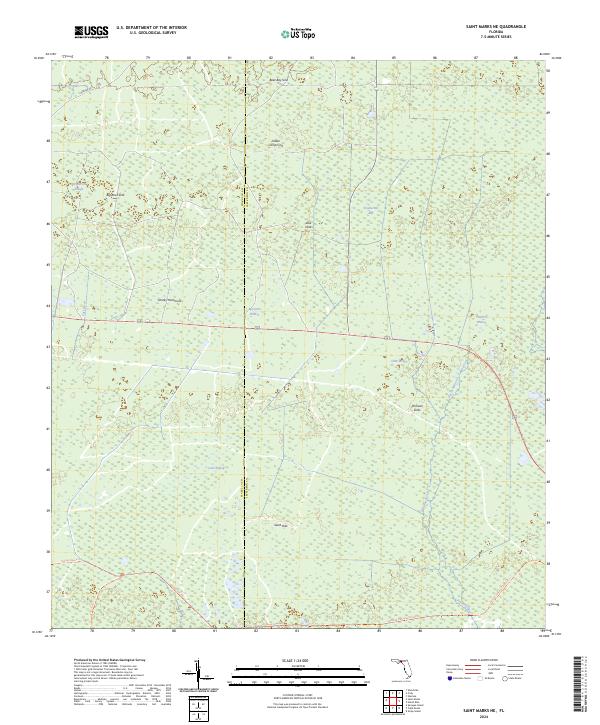 Saint Marks NE topographic map thumbnail