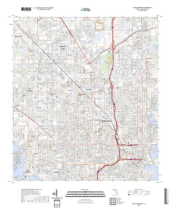 Saint Petersburg topographic map thumbnail