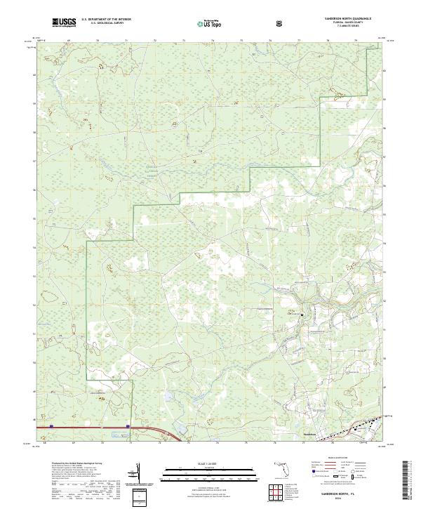 Sanderson North topographic map thumbnail