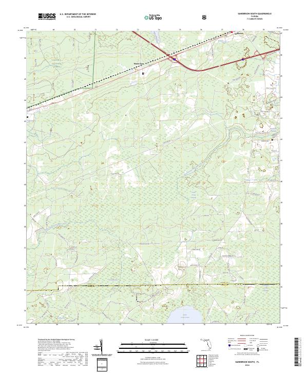 Sanderson South topographic map thumbnail
