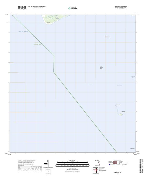 Sandy Key 2024 topographic map thumbnail