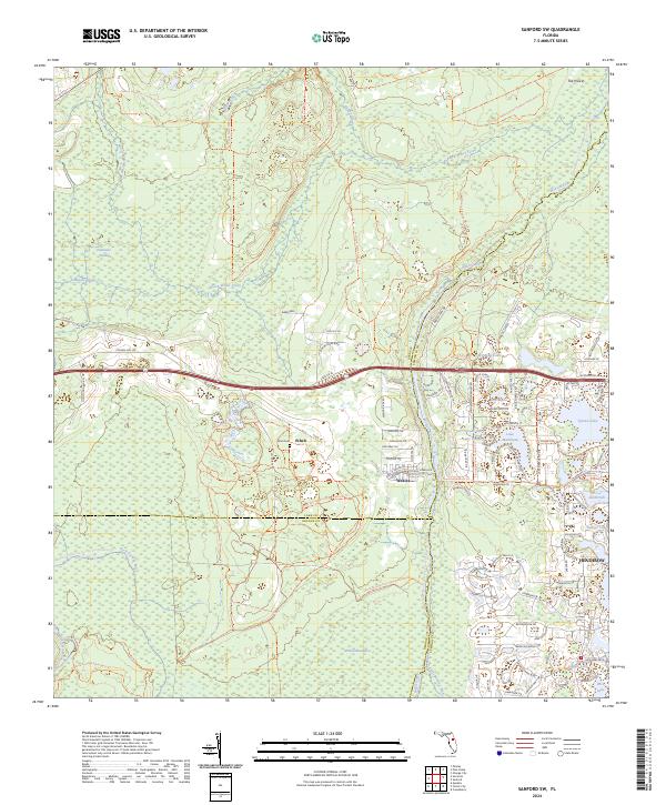 Sanford SW topographic map thumbnail