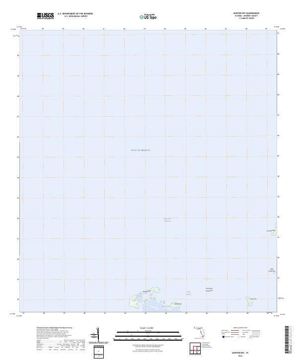 Sawyer Key 2024 topographic map thumbnail