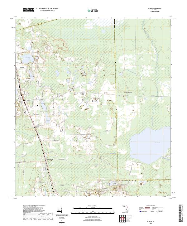 Seville topographic map thumbnail