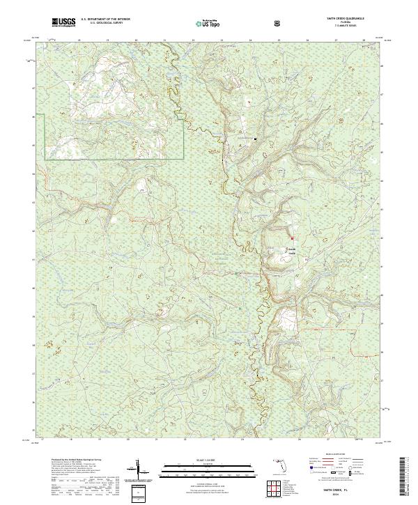 Smith Creek 2024 topographic map thumbnail