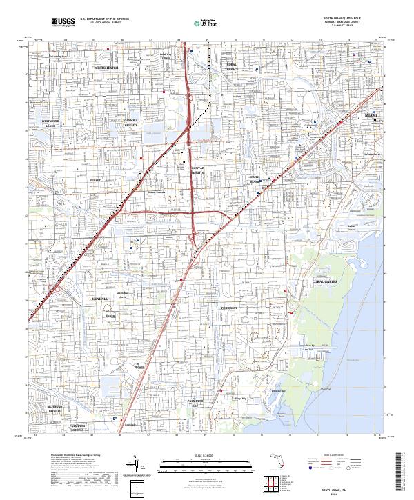 South Miami 2024 topographic map thumbnail