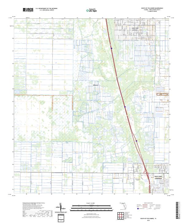 South of Fellsmere topographic map thumbnail