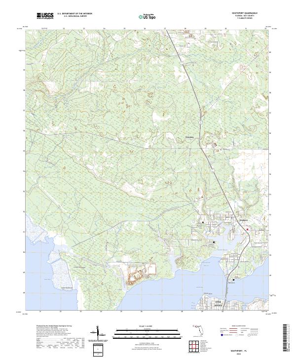 Southport 2024 topographic map thumbnail