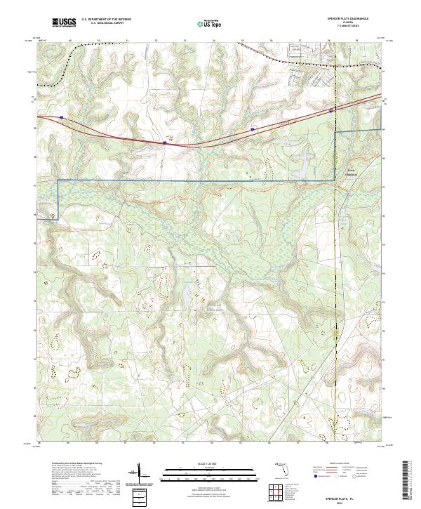 Spencer Flats 2024 topographic map thumbnail