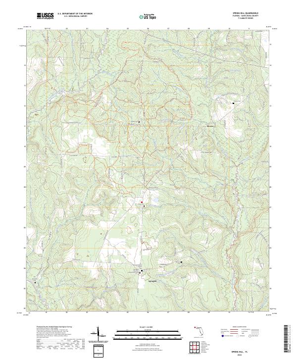 Spring Hill 2024 topographic map thumbnail