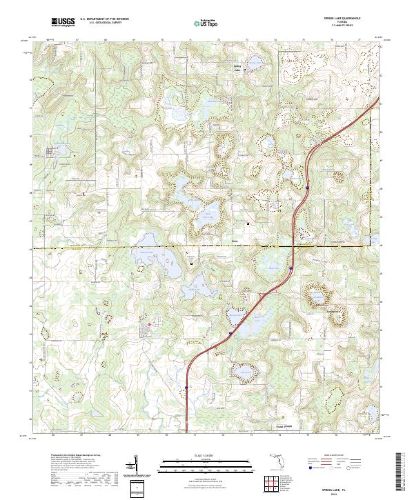Spring Lake 2024 topographic map thumbnail