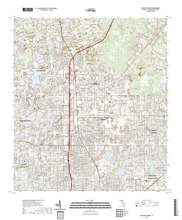 Sulphur Springs topographic map thumbnail