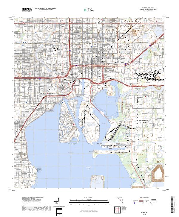 Tampa 2024 topographic map thumbnail