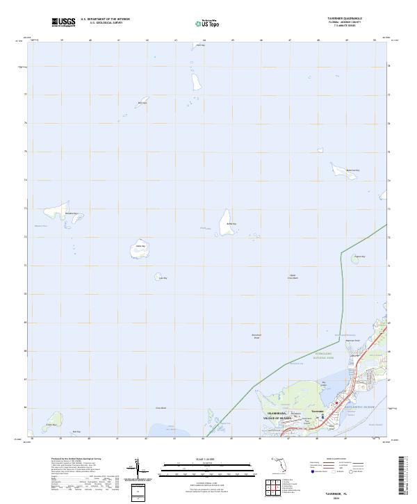 Tavernier 2024 topographic map thumbnail