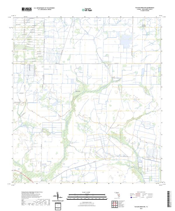 Taylor Creek NW topographic map thumbnail