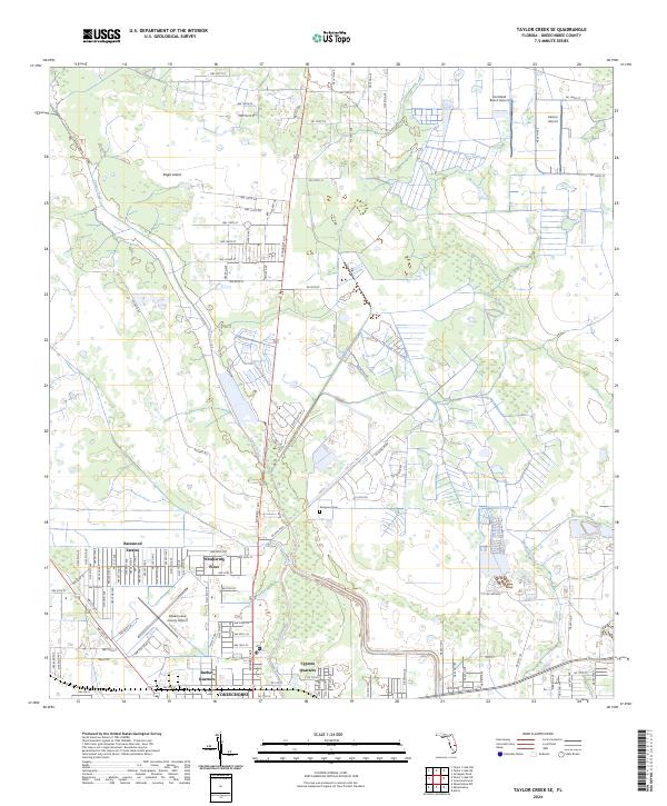 Taylor Creek SE 2024 topographic map thumbnail