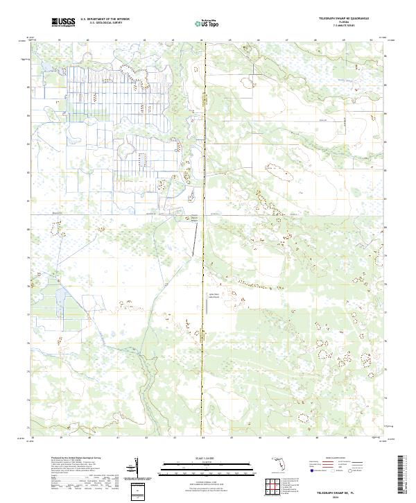 Telegraph Swamp NE topographic map thumbnail