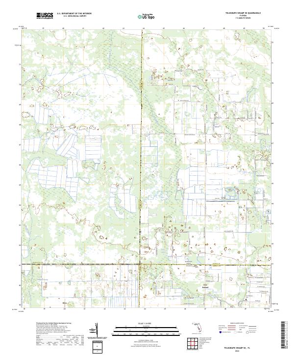 Telegraph Swamp SE 2024 topographic map thumbnail