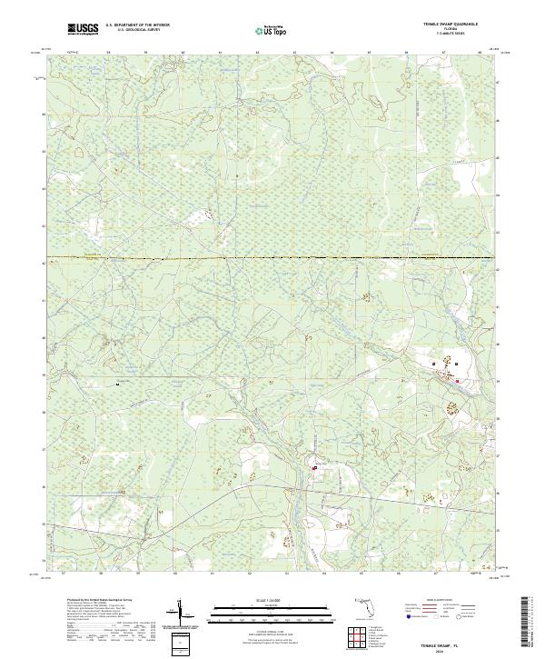 Tenmile Swamp 2024 topographic map thumbnail