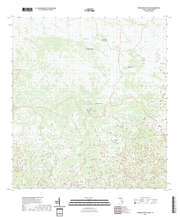 Thompson Pine Island topographic map thumbnail